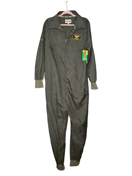 Tipsy Elves Other - Tipsy Elves Jet Pilot Squadron Costume Jumpsuit Army Green Flight Suit Large NWT